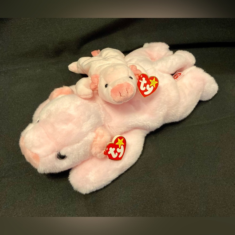 Ty “Squealer” buddy & beanie baby set